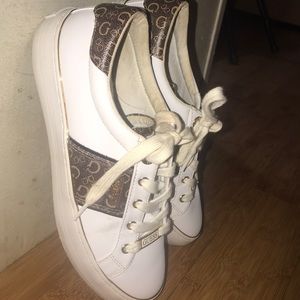 Guess white lace shoes size 8 1/2
